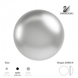 Crystal white SS10 100pcs