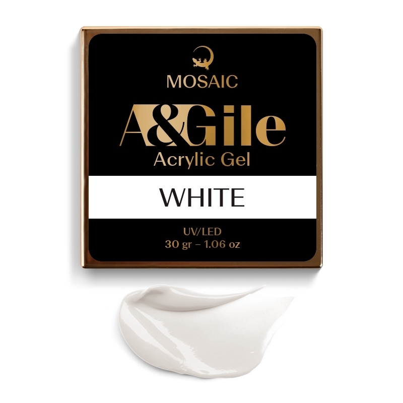 Mosaic A&Gile White akrila gēls 30 gr