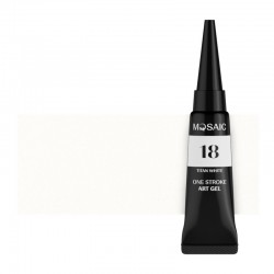 Mosaic ONE STROKE gēla krāsa 18 WHITE 5 ml