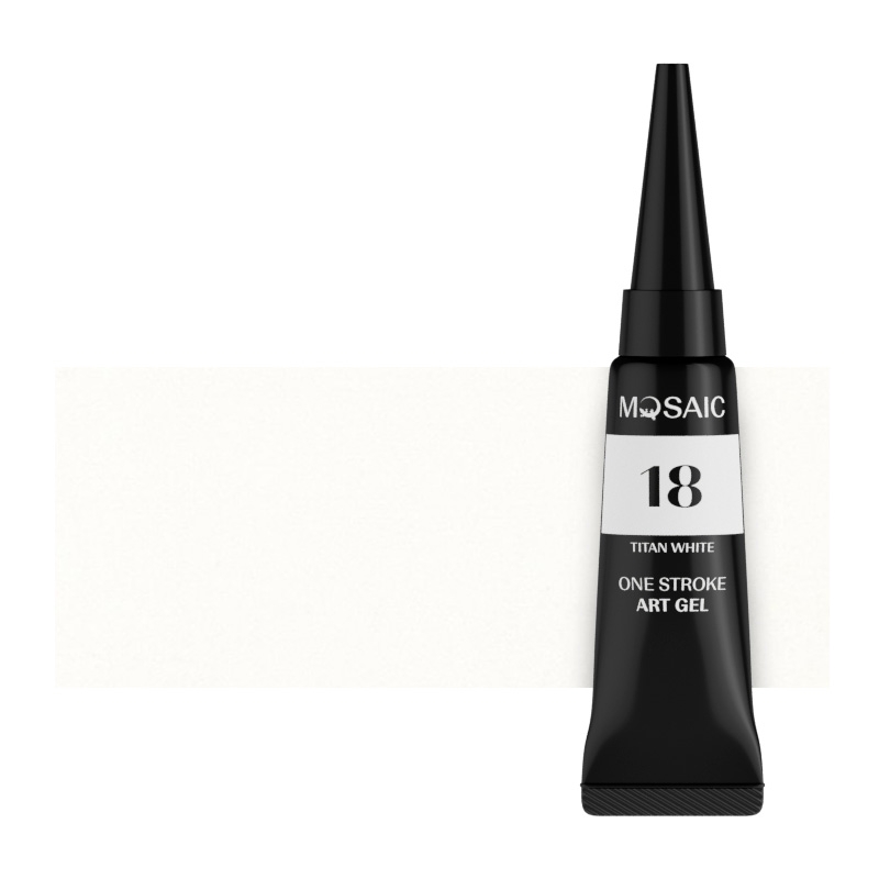 Mosaic ONE STROKE gēla krāsa 18 WHITE 5 ml