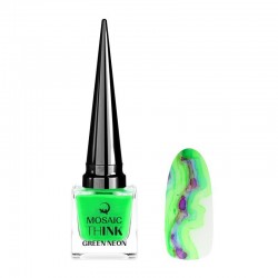 Mosaic Neon ThINK Green neon šķidrs pigments uz spirta pamata 10 ml