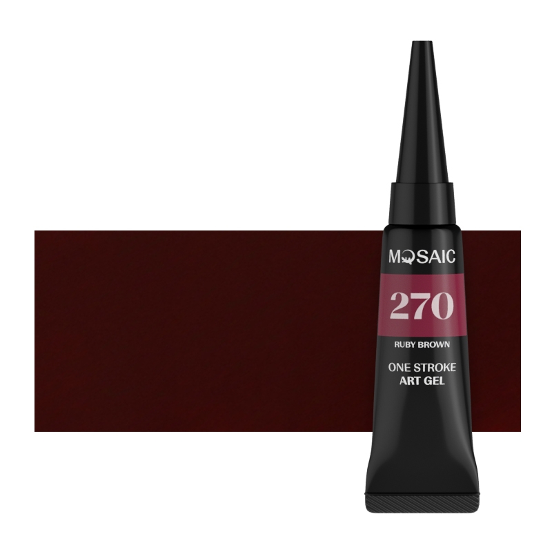 Mosaic One stroke 270 ruby brown gel paint 5 ml