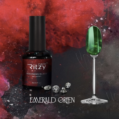 Ritzy Lac Emerald green Bohemian vitrāžas gēllaka 10 ml