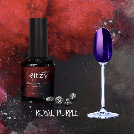Ritzy Lac Royal purple Bohemian vitrāžas gēllaka 10 ml