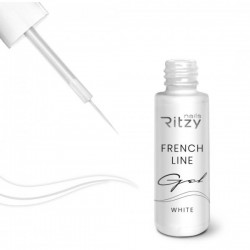 Ritzy lac FRENCH LINE gel WHITE ar plānu otiņu 7 ml