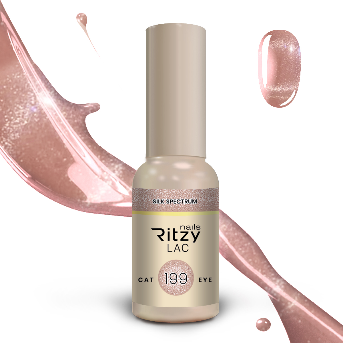 Ritzy Lac 199 Silk spectrum Cat Eye gel polish 9 ml