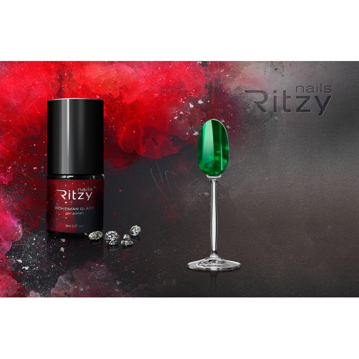 Ritzy Lac Green Bohemian vitrāža gēla laka 8 ml