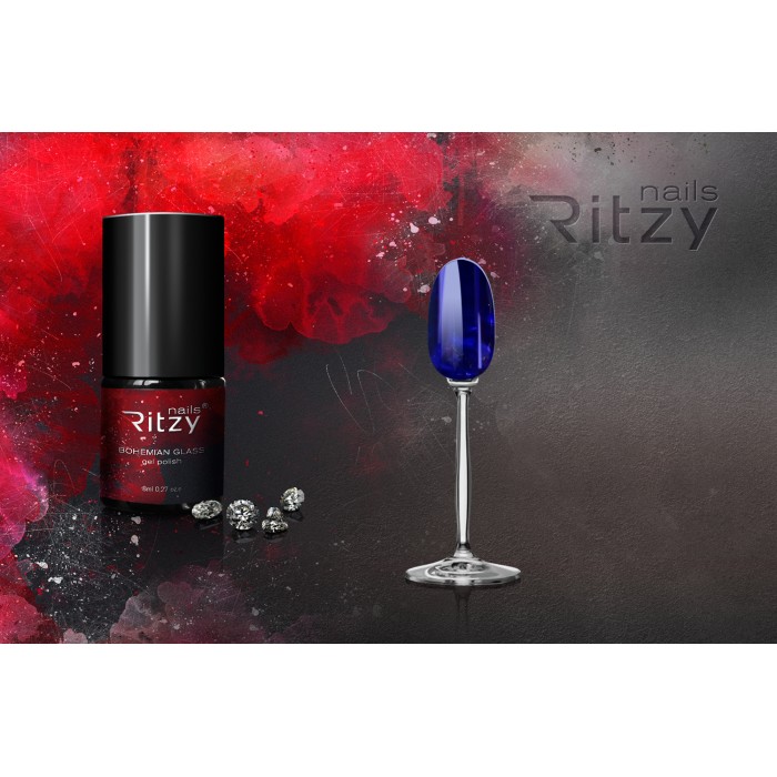 Ritzy Lac Blue Bohemian vitrāžu gēla laka 8 ml