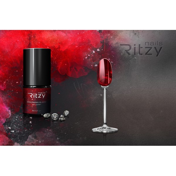 Ritzy Lac Red Bohemian витражный гель лак 8 мл