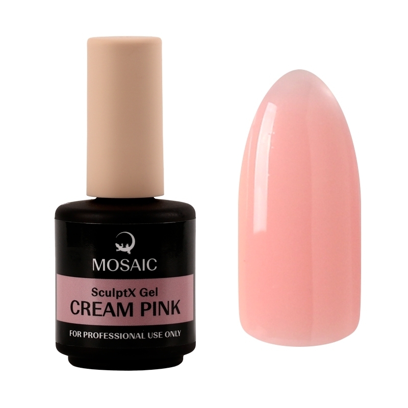 Mosaic Cream pink modelēšanas gēls pudelītē 15 ml Mosaic Cream pink modelēšanas gēls pudelītē 15 ml
