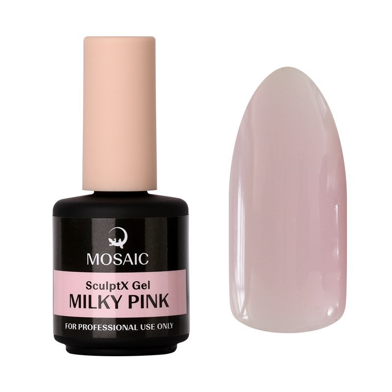 Mosaic Milky pink modelēšanas gēls pudelītē 15 ml Mosaic Milky pink modelēšanas gēls pudelītē 15 ml