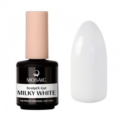Mosaic Milky White SculptX builder gel in a bottle 15 ml