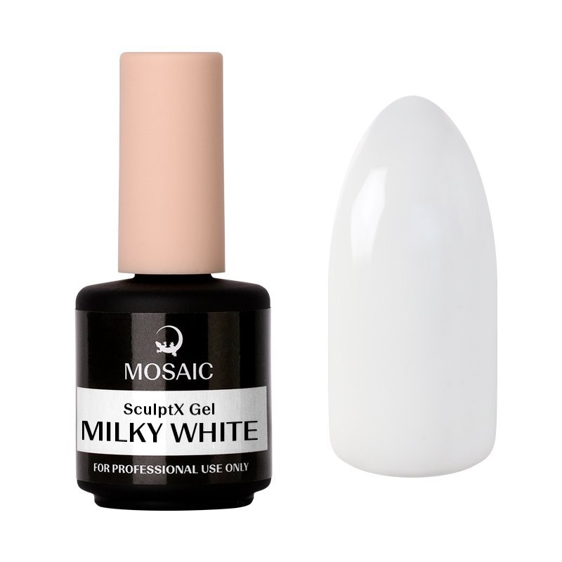 Mosaic Milky White modelēšanas gēls pudelītē 15 ml Mosaic Milky White modelēšanas gēls pudelītē 15 ml