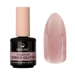 Mosaic Zephyr glitter SculptX builder gel in a bottle 15 ml