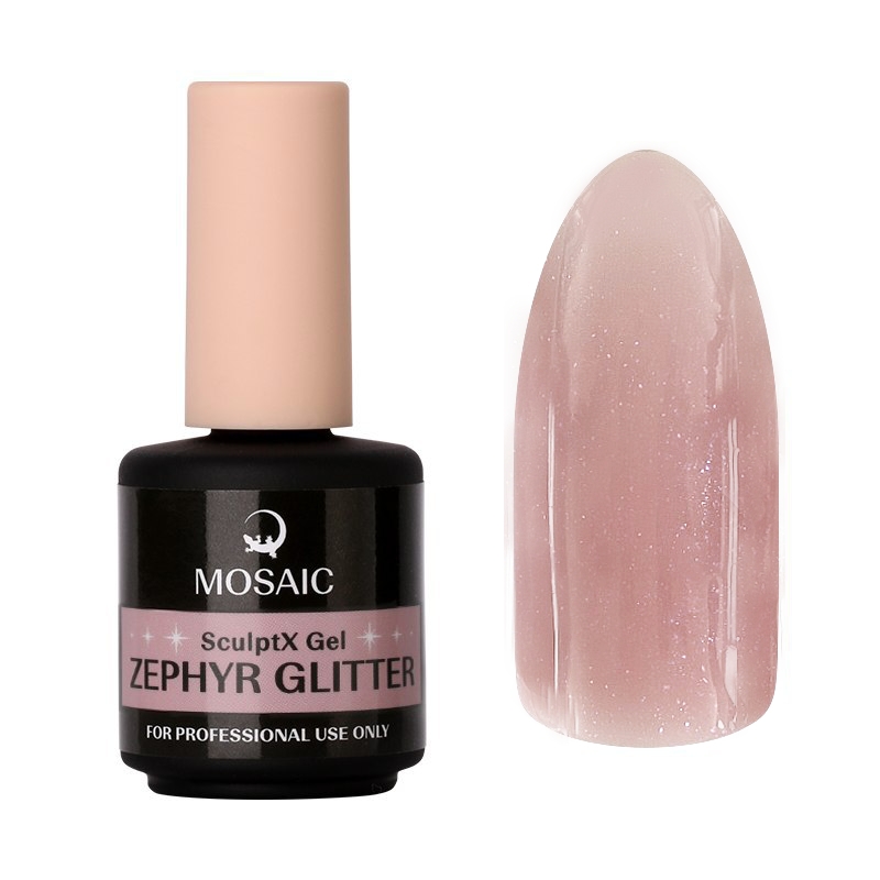Mosaic Zephyr glitter modelēšanas gēls pudelītē 15 ml Mosaic Zephyr glitter modelēšanas gēls pudelītē 15 ml