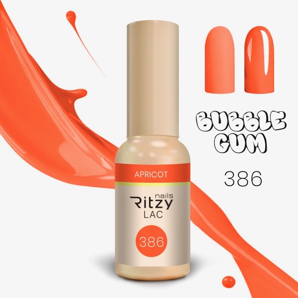 Ritzy Lac 386 Apricot gel polish 9 ml