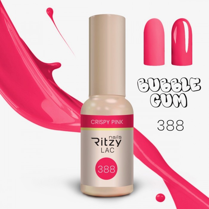 Ritzy Lac 388 Crispy pink gel polish 9 ml