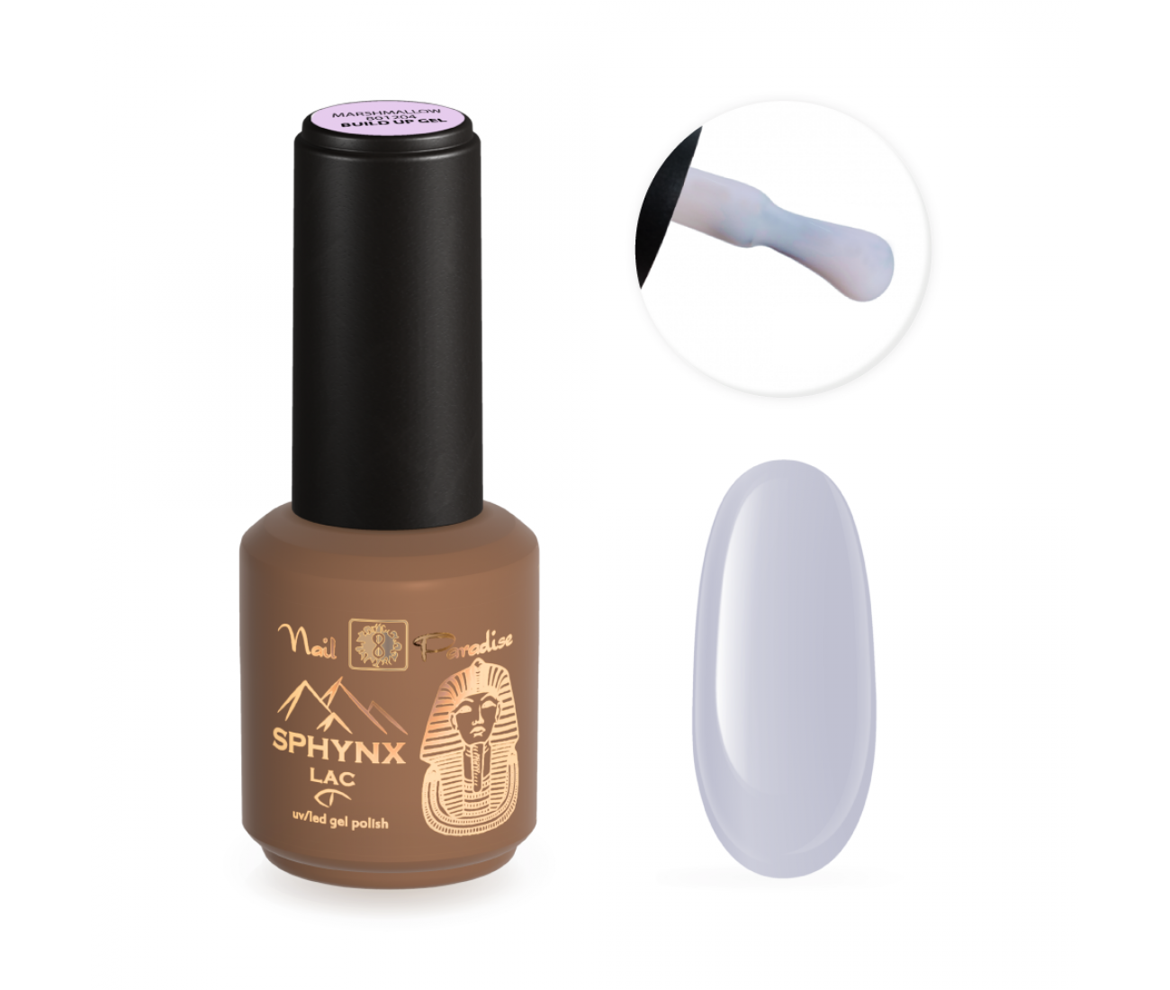 SPHYNX 801204 cietais gēls pudelītē Marshmallow 15 ml