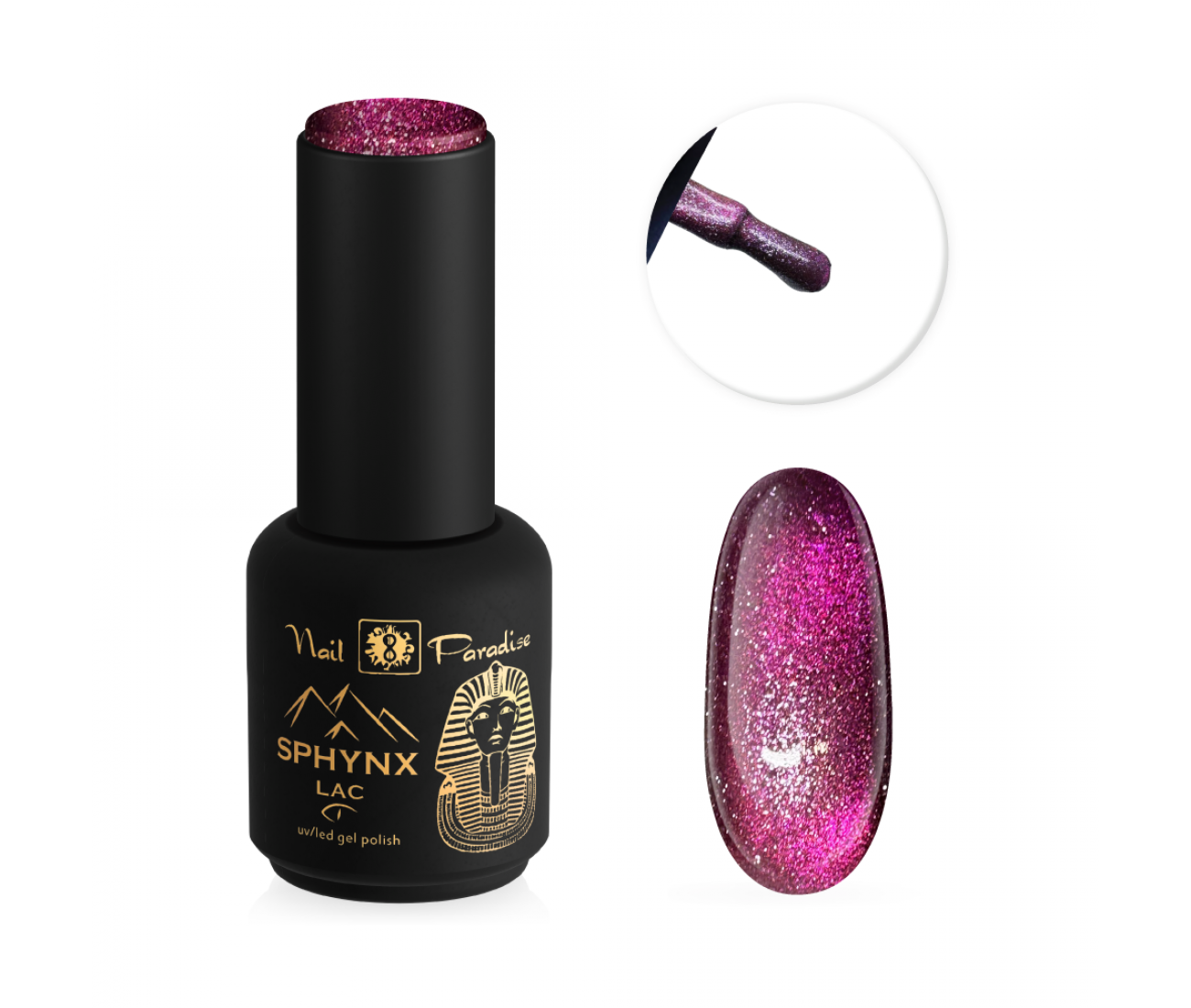 Sphynx lac 914002 Royal Amethyst Cat eye gel polish 10 ml