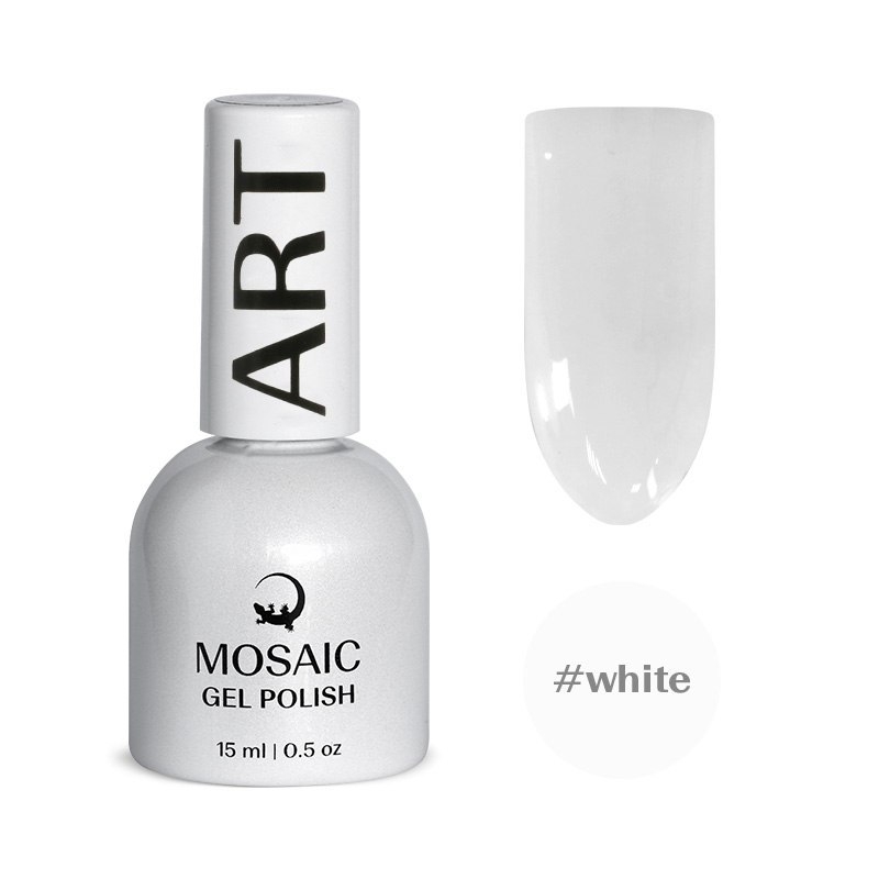 Mosaic White gēla laka 15 ml