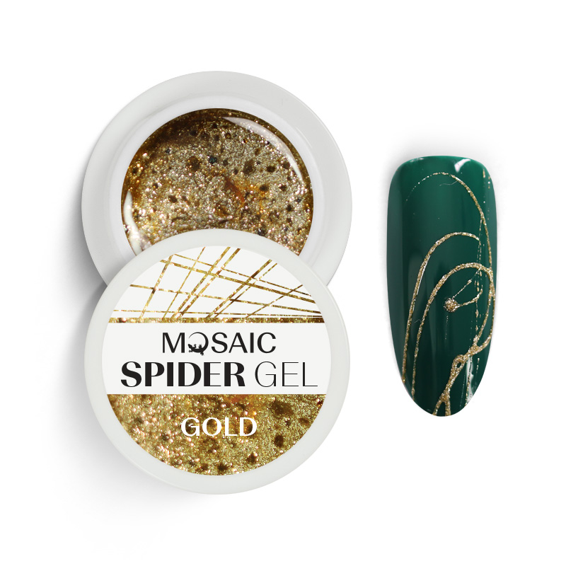 Mosaic Spider gold гель паутинка золото 5 мл