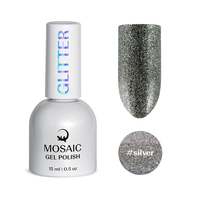 Mosaic Silver gel polish 15 ml