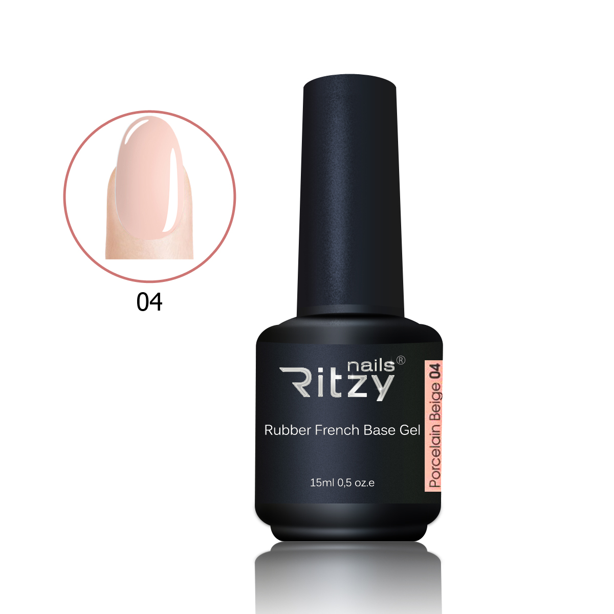 Ritzy Porcelain beige 04 cover rubber base 15 ml