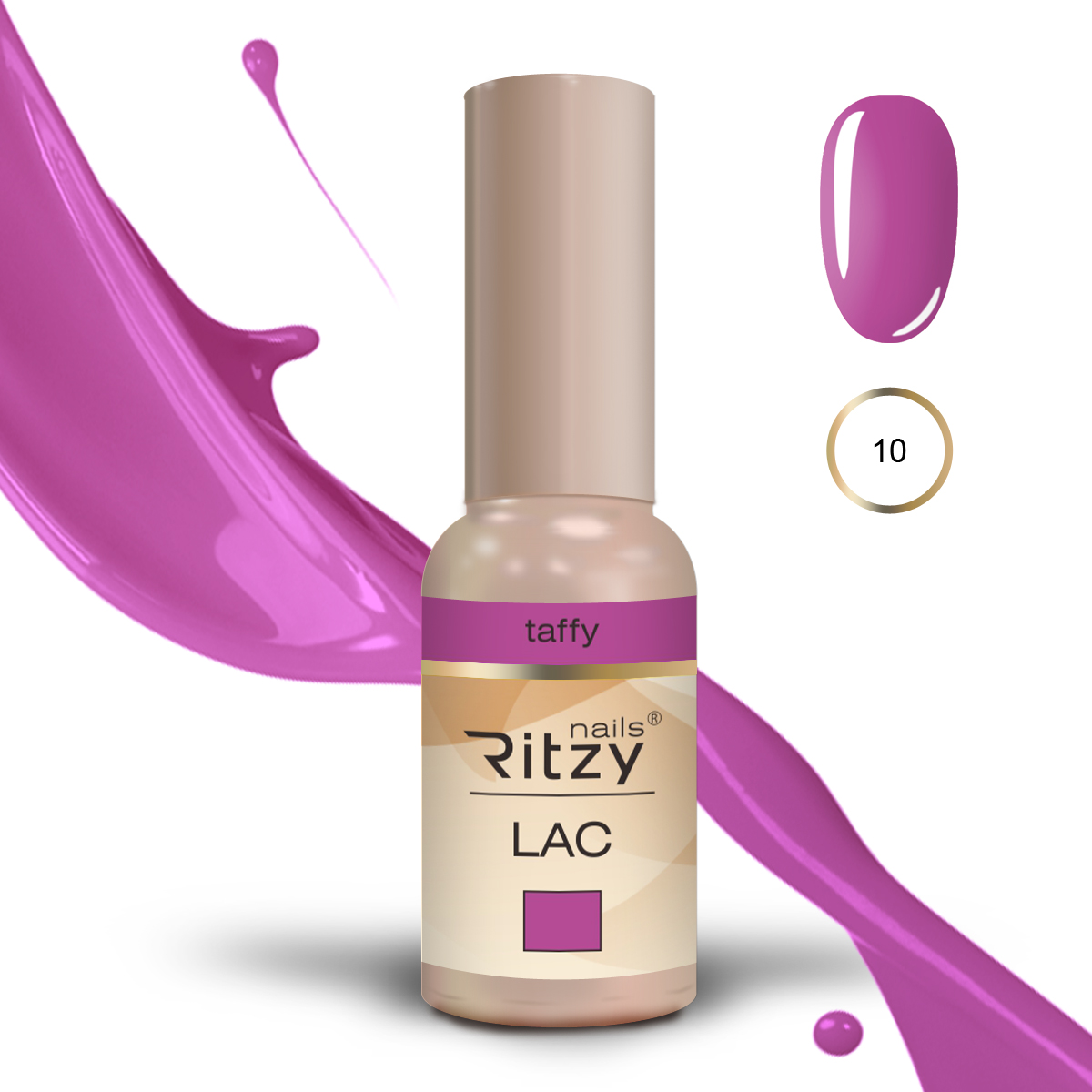 Ritzy Lac 10 Taffy gel polish 9 ml