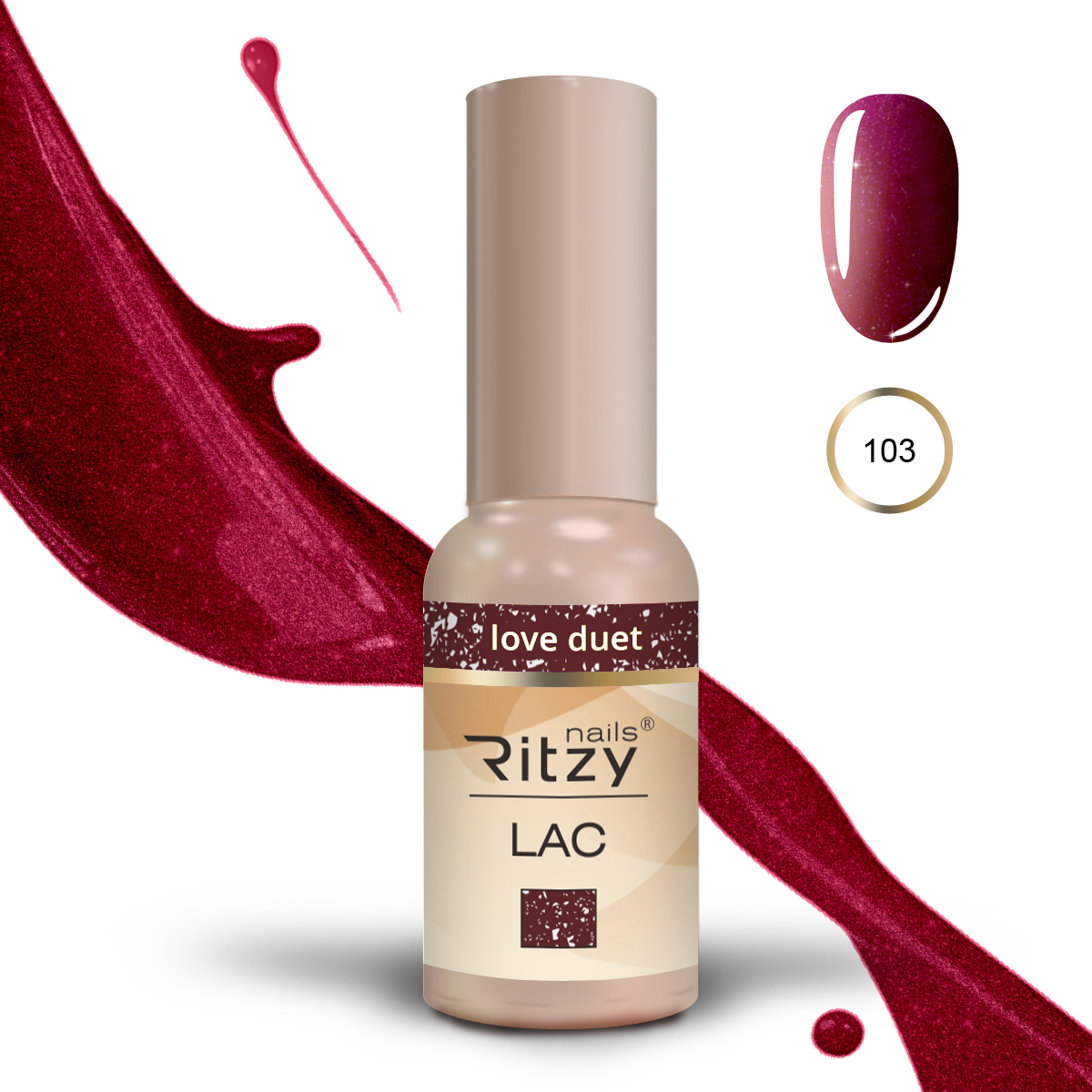 Ritzy Lac 103 Love Duet/gēla laka 9ml