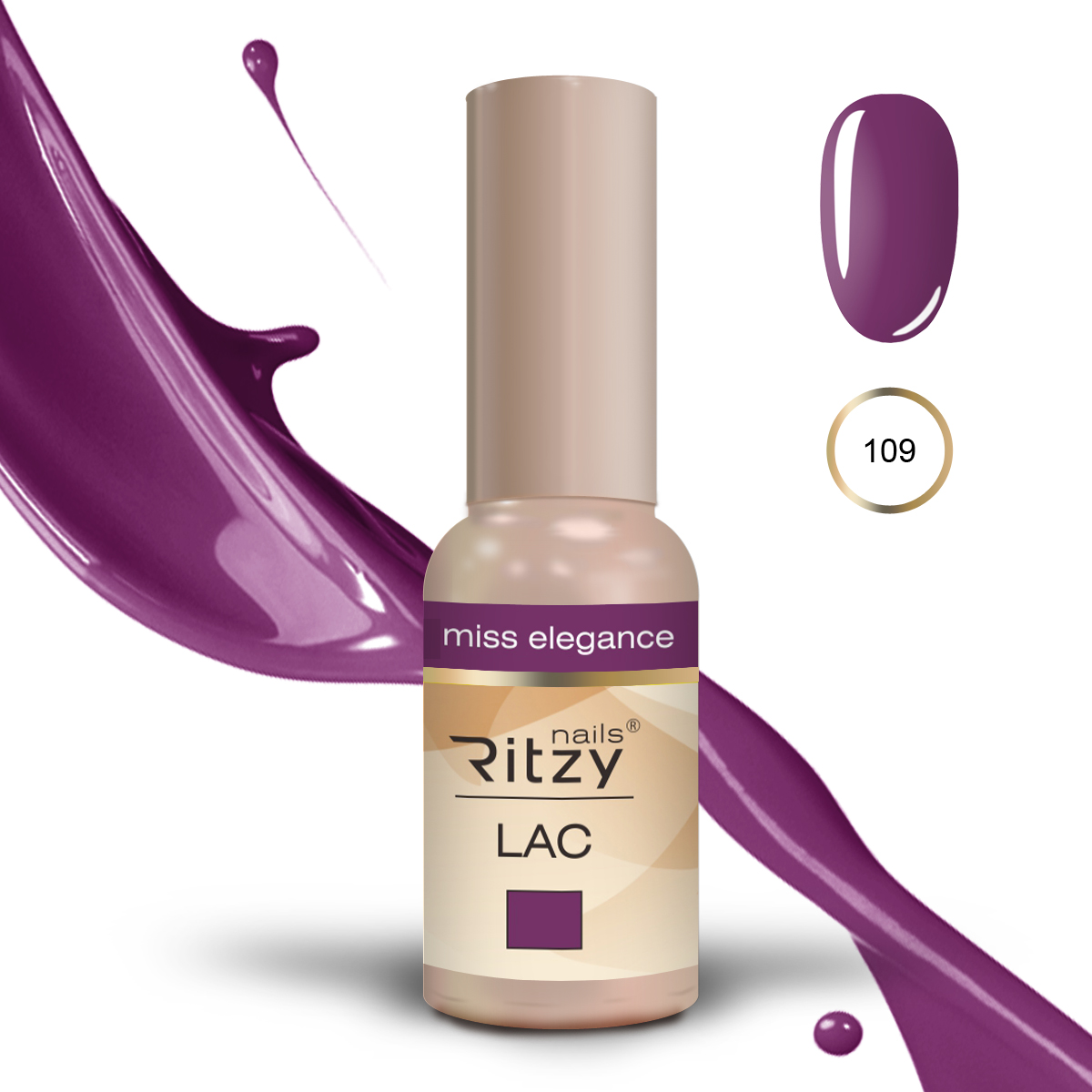 Ritzy Lac 109 Miss elegance/gēla laka 9ml