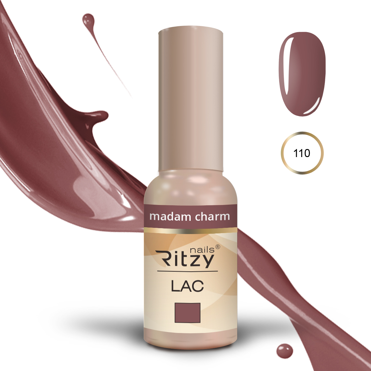 Ritzy Lac 110 Madam Charme/гель лак 9мл