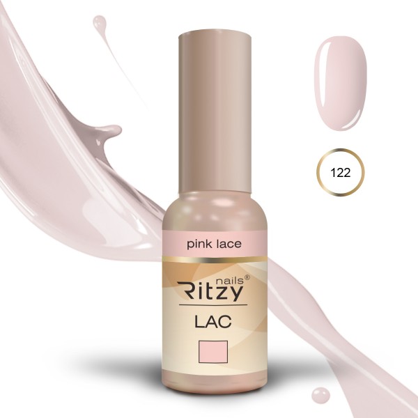 Ritzy Lac 122 Pink Lace/gēla laka 9ml