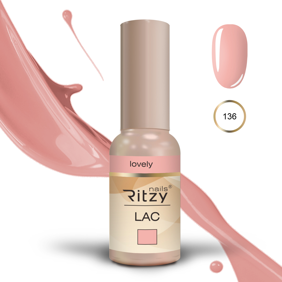 Ritzy Lac 136 Lovely/gel polish 9ml