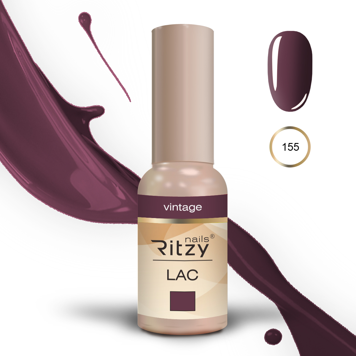 Ritzy Lac 155 Vintage/gēla laka 9ml