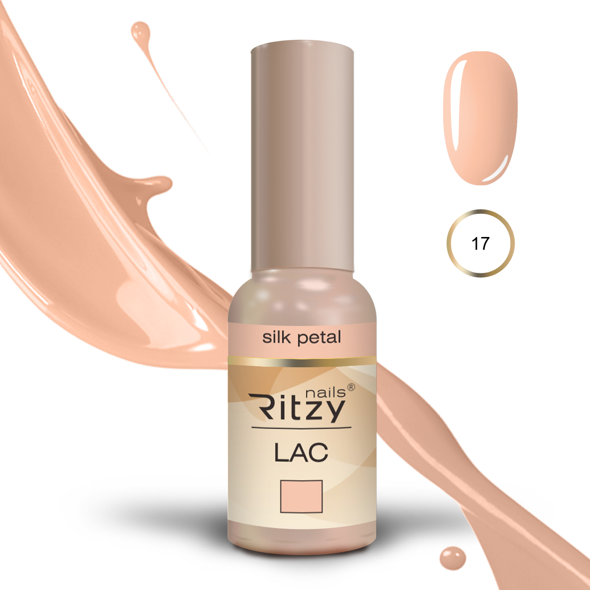 Ritzy Lac 17 Silk petal gēla laka 9 ml