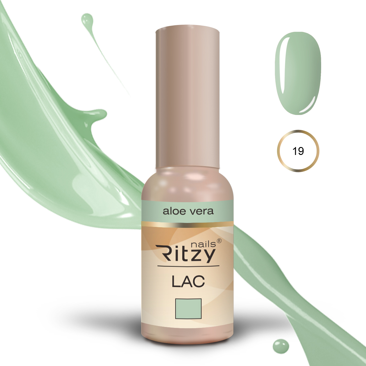 Ritzy Lac 19 Aloe vera gēla laka 9 ml