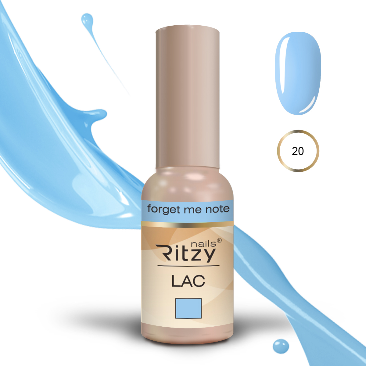 Ritzy Lac 20 Forget me note гель лак 9 мл