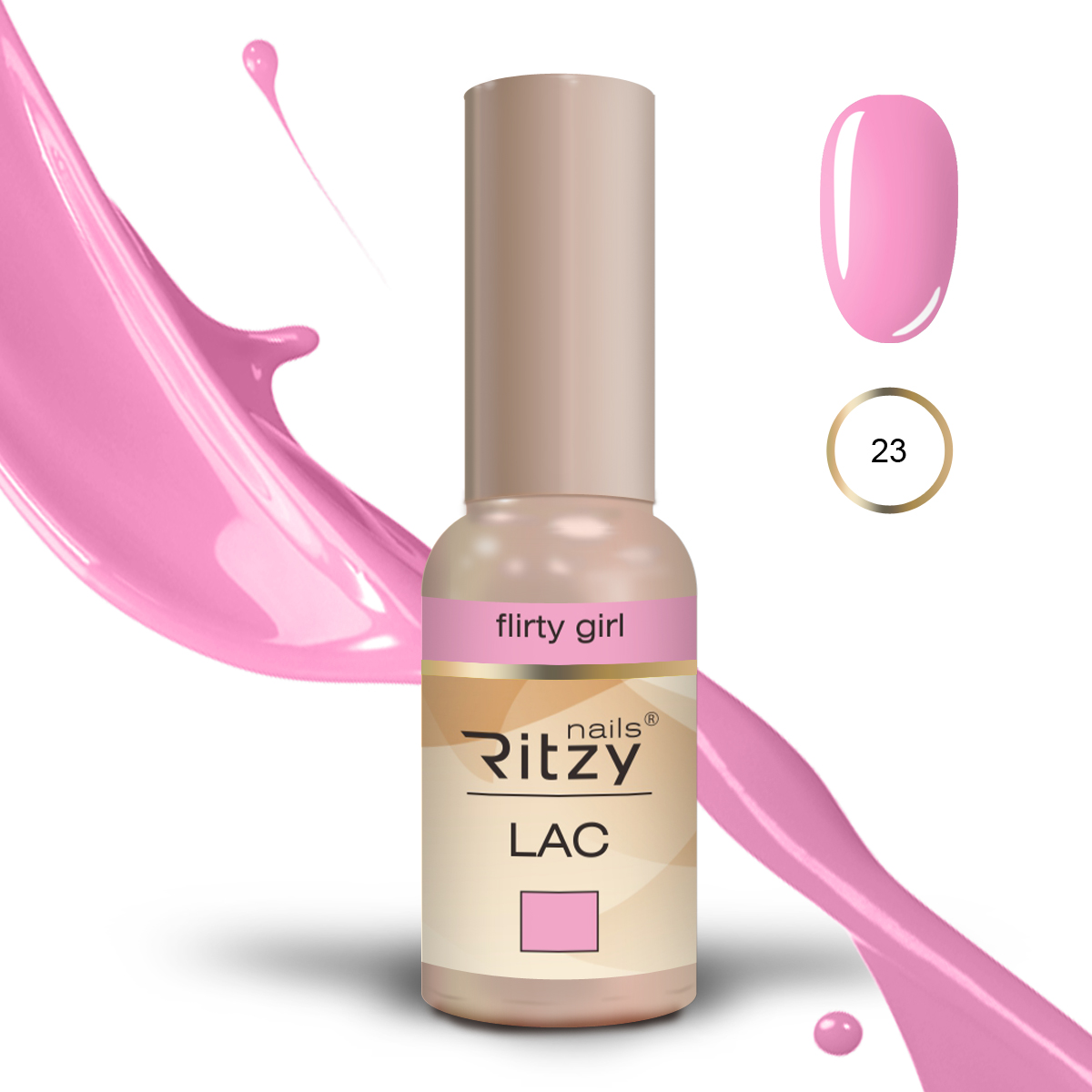 Ritzy Lac 23 Flirty girl gēla laka 9 ml