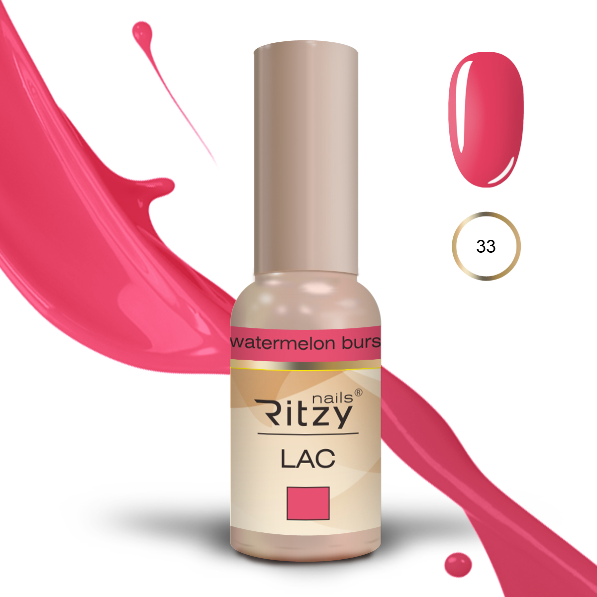 Ritzy Lac 33 Watermelon burst гель лак 9 мл