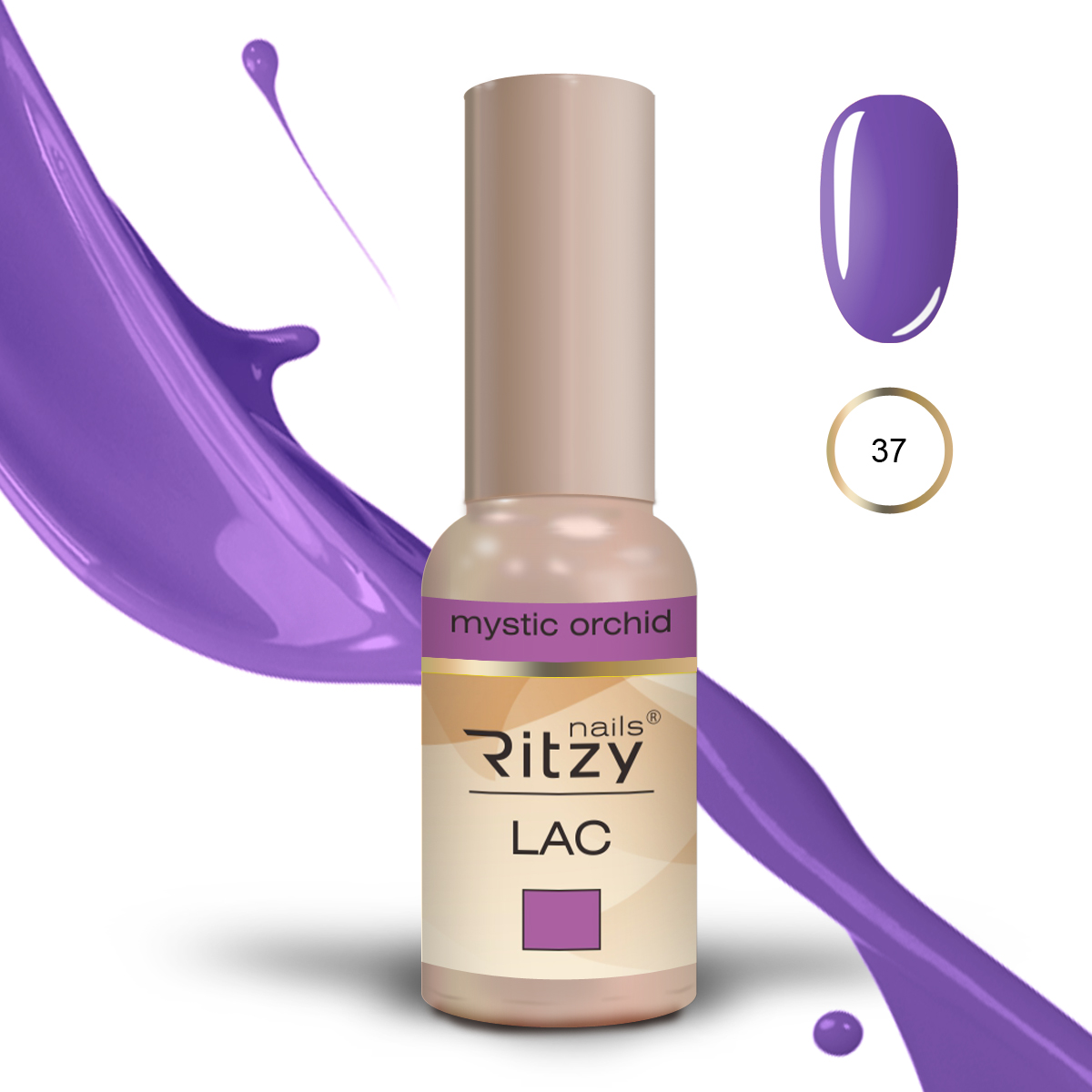 Ritzy Lac 37 Mystic orchid gel polish 9 ml