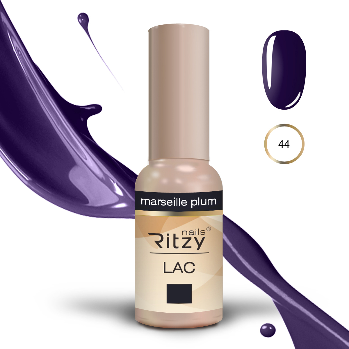 Ritzy Lac 44 Marceille plum гель лак 9 мл