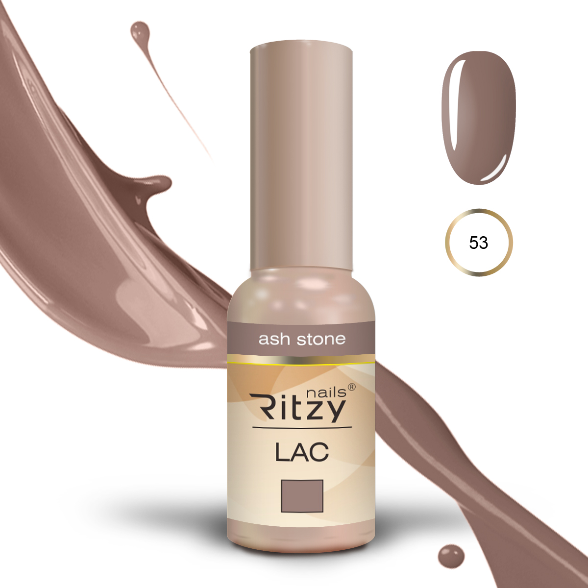 Ritzy Lac 53 Ash Stone гель лак 9 мл