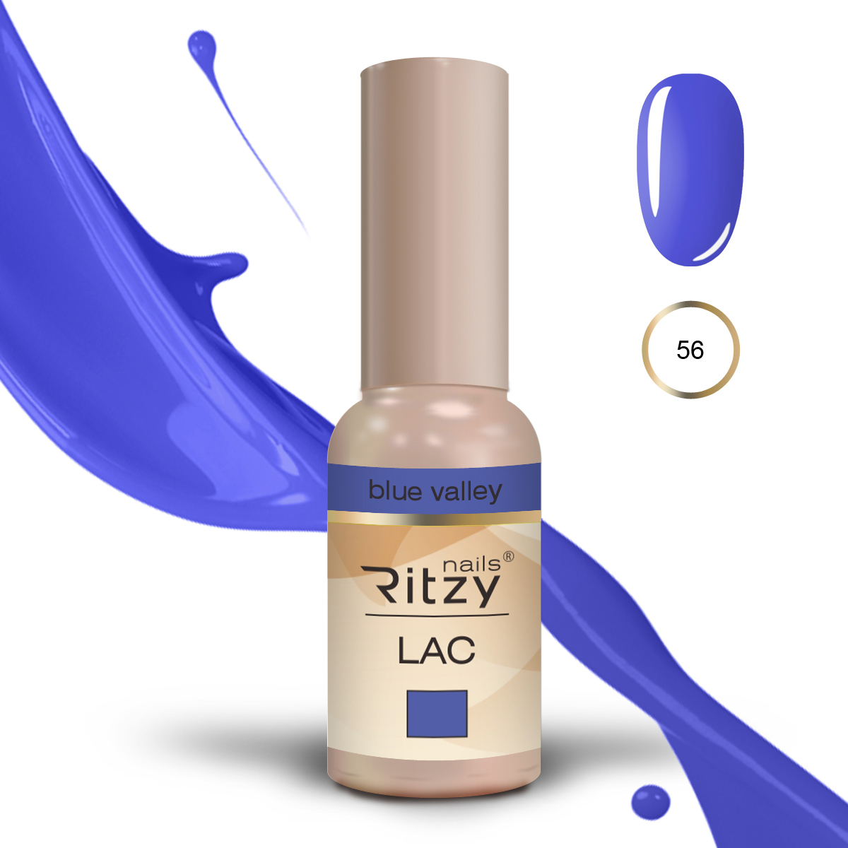 Ritzy Lac 56 Blue Walley гель лак 9 мл