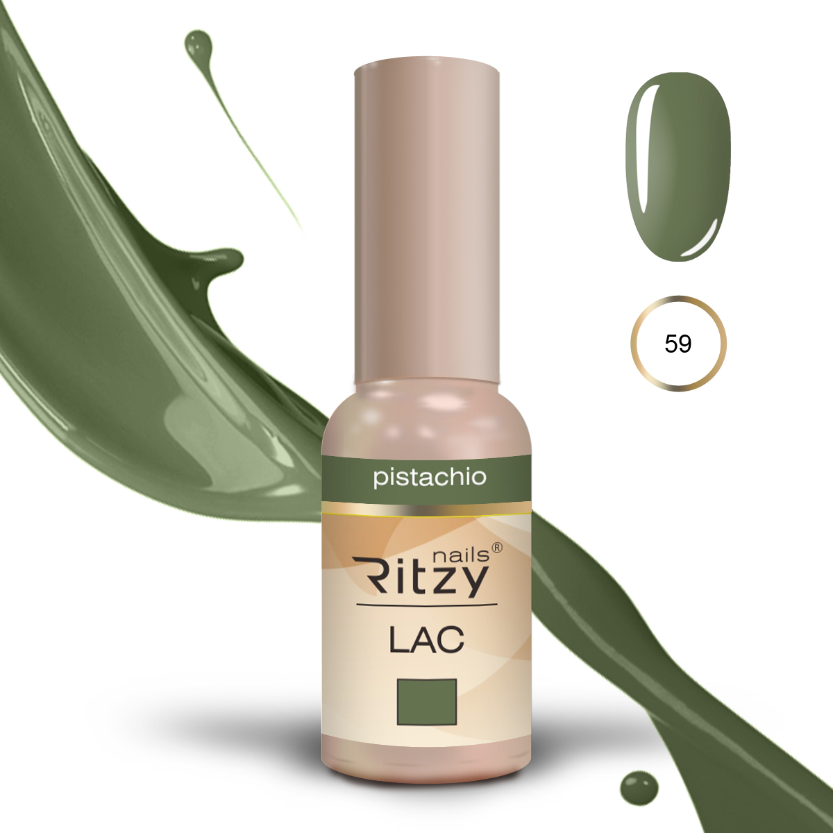 Ritzy Lac 59 Pistachio gēla laka 9 ml