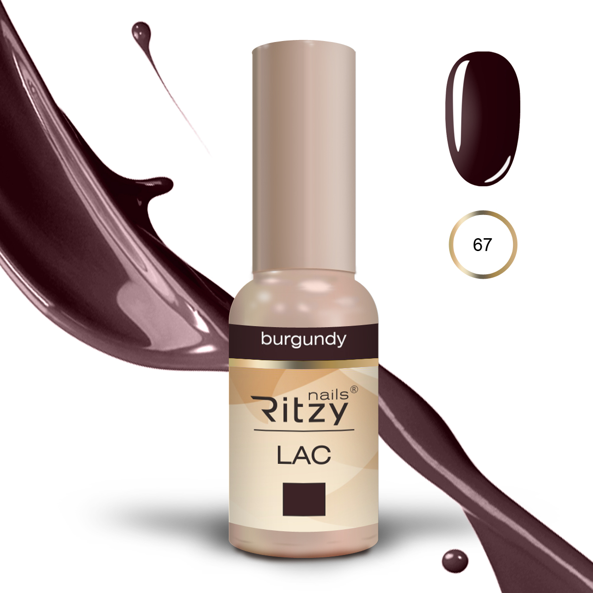 Ritzy Lac 67 Burgundy гель лак 9 мл