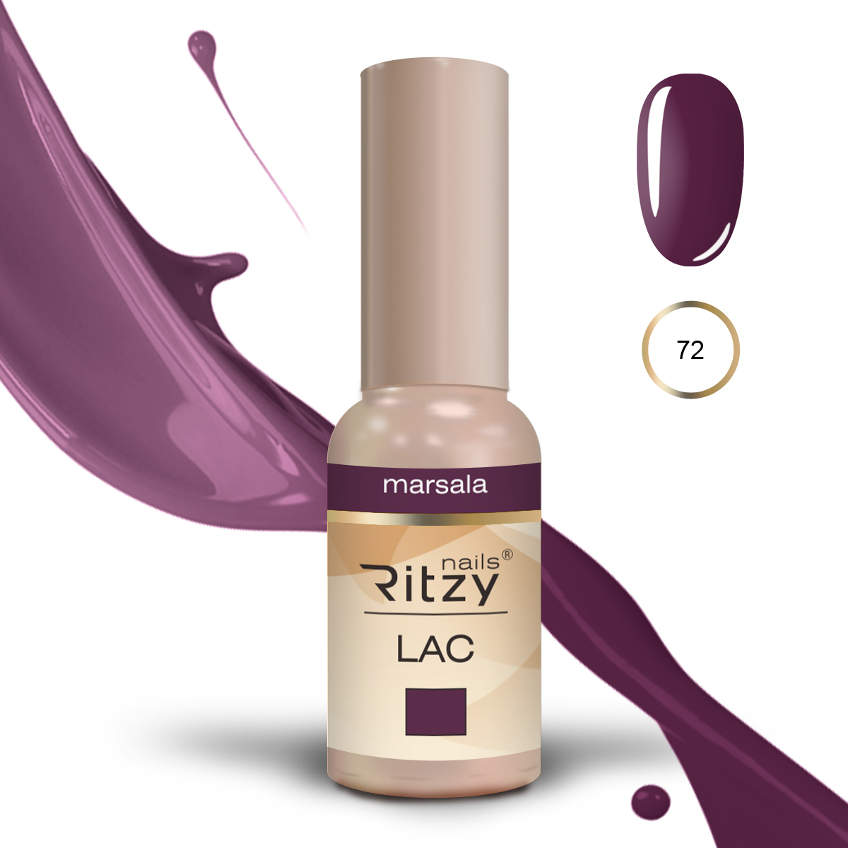 Ritzy Lac 72 Marsala/gel polish 9ml