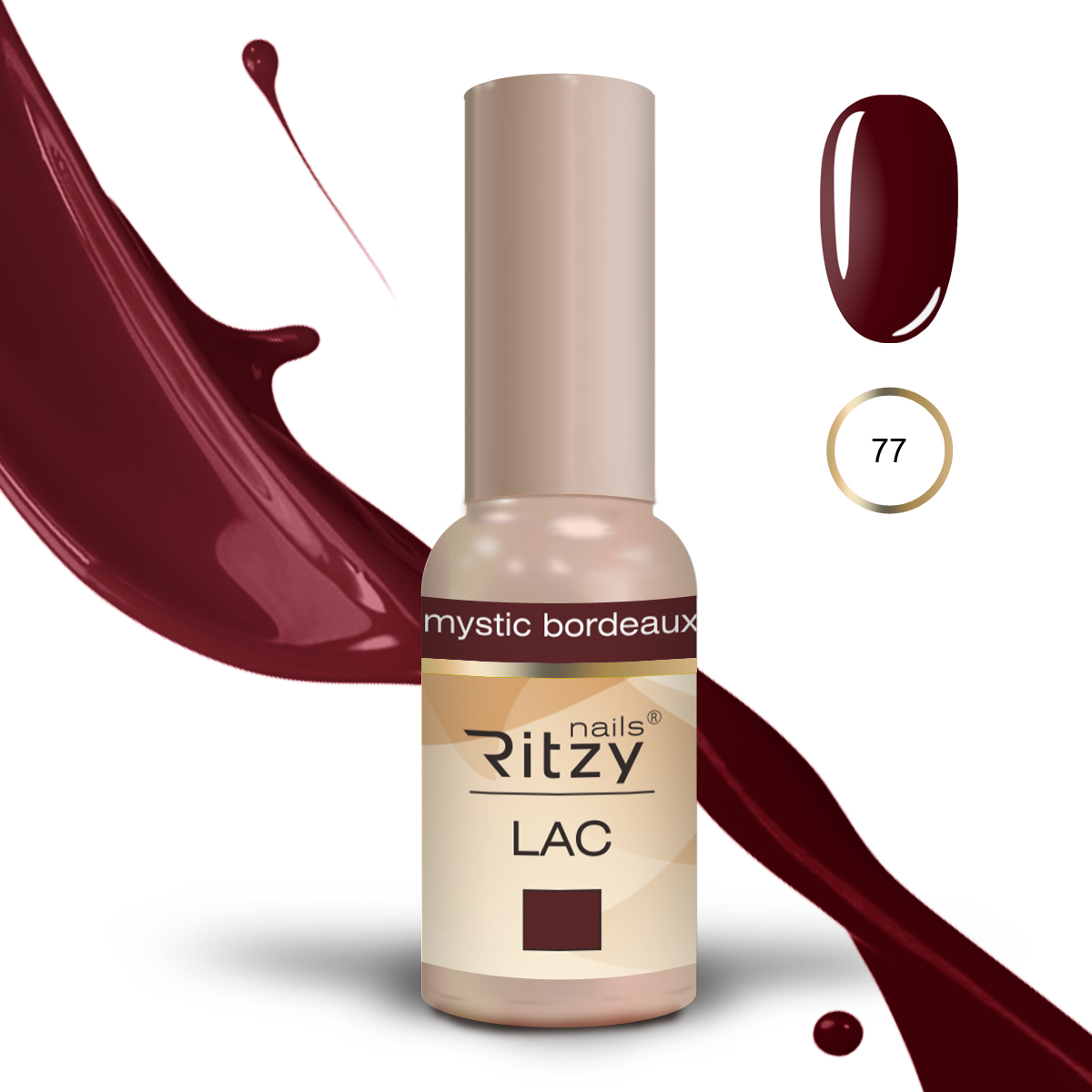 Ritzy Lac 77 Mystic Bordeaux/gēla laka 9ml