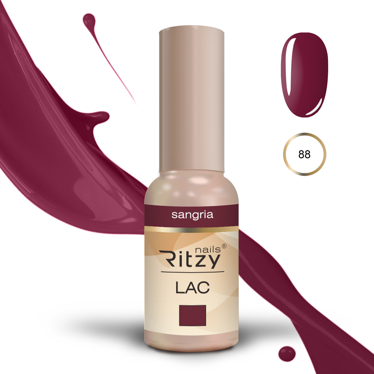 Ritzy Lac 88 Sangria/gel polish 9ml