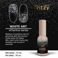 Ritzy lac White Art gel polish 9 ml