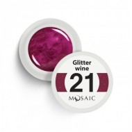 Mosaic 21 Glitter wine gēla krāsa 5 ml